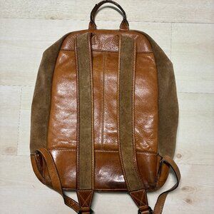 Frye Chris Suede Leather Brown and Tan Backpack